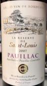 la reserve de saint-louis, pauillac, france红酒