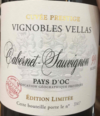 2016 vignobles vellas 99 blend cabernet sauvignon