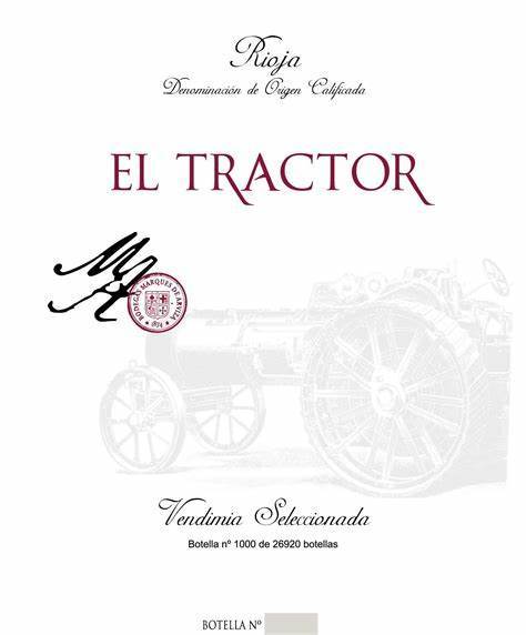 arviza el tractor vendimia seleccionada rioja doca spain红酒