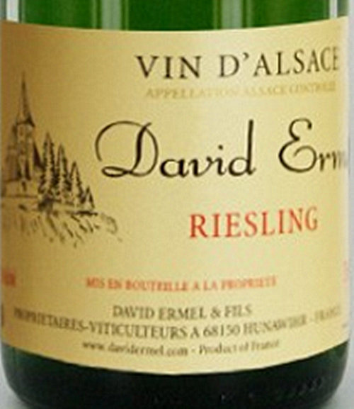 david ermel riesling, alsace, france红酒评分|大卫