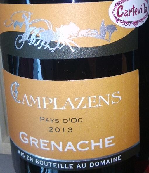 2013 chateau camplazens grenache, vin de pays d"oc, france