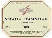 domaine jean grivot vosne-romanee bossieres, cote