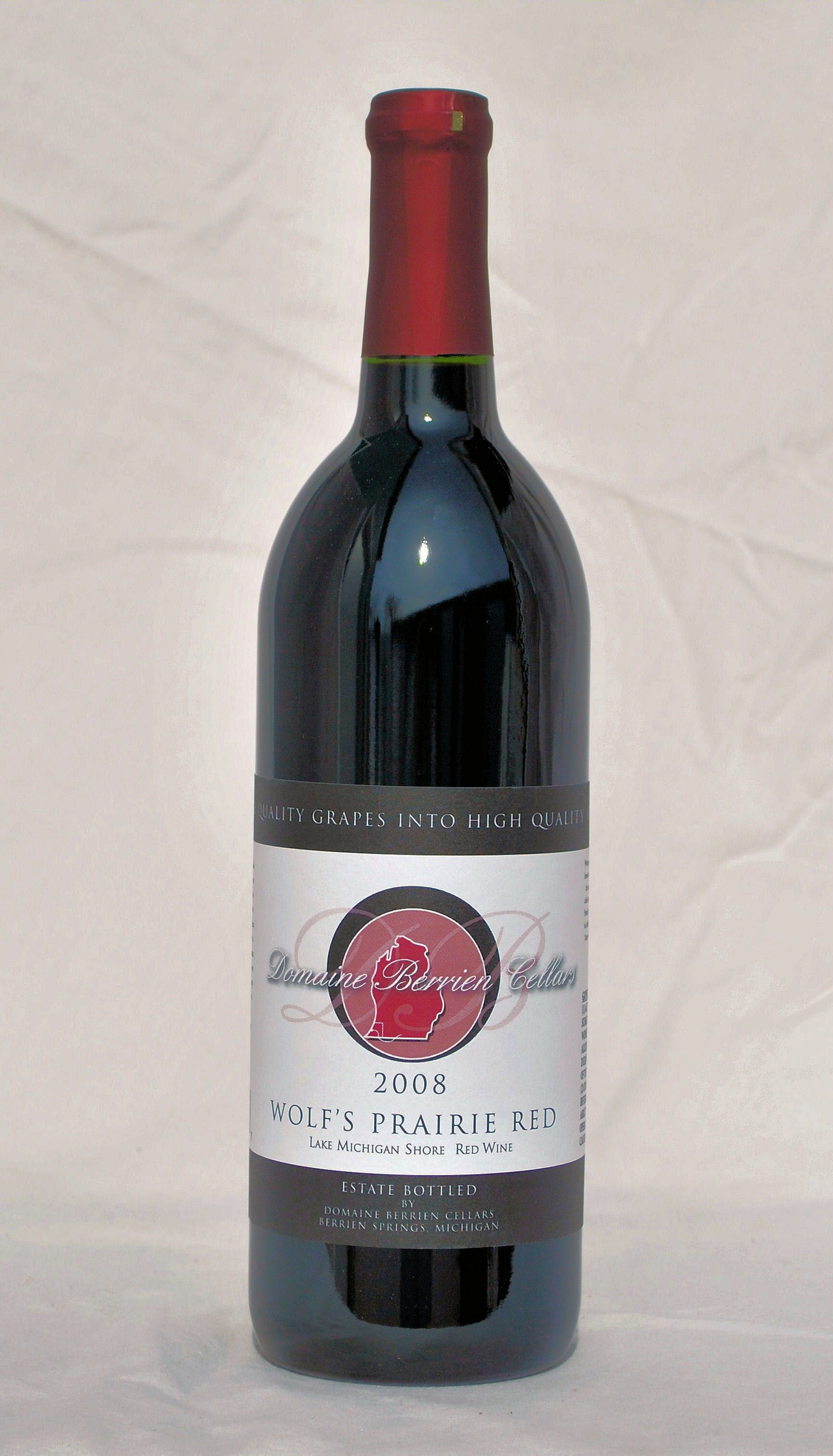 domaine berrien cellars wolf"s prairie red, lake