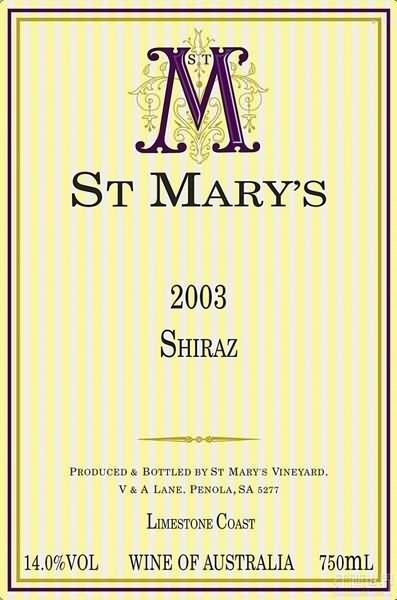 mary's shiraz limestone coast australia红酒评分|圣玛丽酒庄