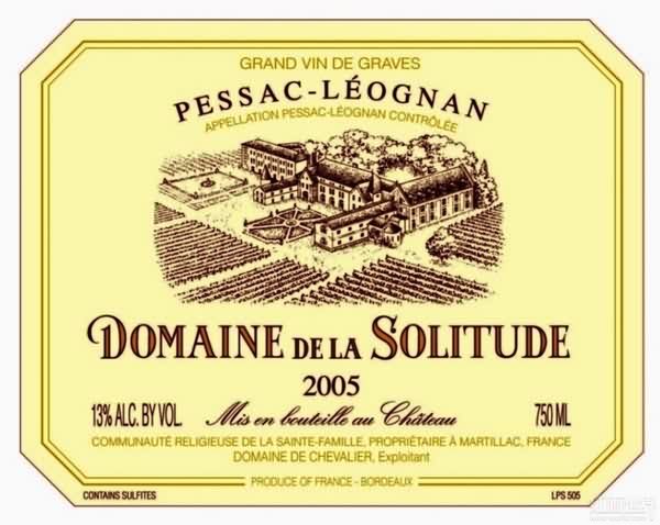 2018 domaine de la solitude blanc, pessac-leognan