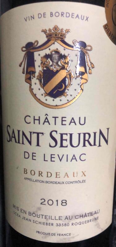 2018 chateau saint seurin de leviac, bordeaux, france