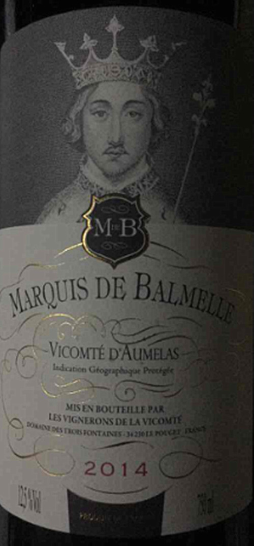 2014 vicomte d"aumelas marquis de balmelle, france