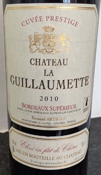 chateau la guillaumette cuvee prestige, bordeaux