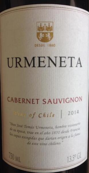 urmeneta cabernet sauvignon, central valley, 红酒