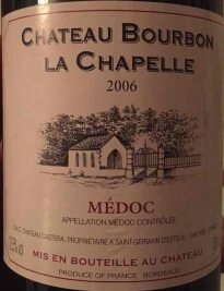 chateau bourbon la chapelle, medoc, france红酒|波