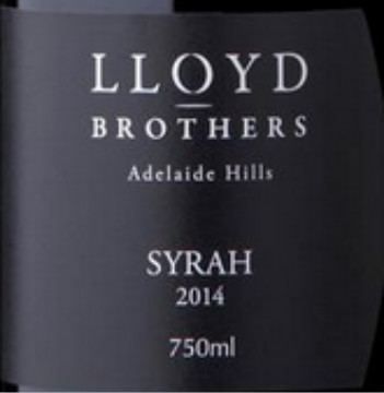 2014 lloyd brothers syrah adelaide hill australia