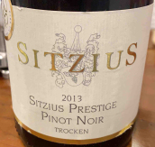 西茨烏斯酒莊名望黑皮諾紅葡萄酒(Sitzius Prestige Pinot Noir, Nahe, Germany)