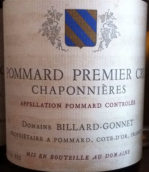 比亞爾戈內香波尼（玻瑪一級園）老藤干紅葡萄酒(Domaine Billard-Gonnet Les Chaponnieres Vieilles Vignes, Pommard Premier Cru, France)