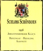 勛彭約翰尼斯堡雷司令小房酒(Schloss Schonborn Johannisberger Riesling Kabinett, Rheingau, Germany)