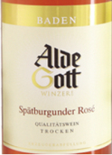 阿爾德·戈特黑皮諾干型桃紅葡萄酒(Alde Gott Pinot Noir Rose Qba Trocken, Baden, Germany)