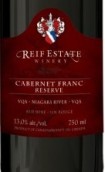 瑞芙品麗珠珍藏干紅葡萄酒(Reif Estate Winery Cabernet Franc Reserve, Niagara River, Canada)