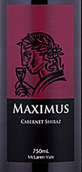 馬克西姆斯酒莊赤霞珠-西拉干紅葡萄酒(Maximus Wines Cabernet Shiraz, McLaren Vale, Australia)