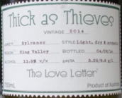 親密無間情書西萬尼白葡萄酒(Thick as Thieves The Love Letter Sylvaner,  King Valley, Australia)