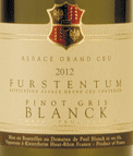 布蘭克福斯坦登特級(jí)園灰皮諾干白葡萄酒(Domaine Paul Blanck Furstentum Grand Cru Pinot Gris, Alsace, France)