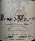 迪布勒伊-方丹酒莊佩爾南-韋熱萊斯干紅葡萄酒(Domaine Dubreuil-Fontaine Pernand-Vergelesses Red, Pernand-Vergelesses, France)