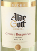 阿爾德·戈特灰皮諾小房干白葡萄酒(Alde Gott Grauer Burgunder Kabinett Trocken, Baden, Germany)