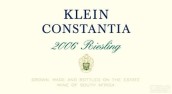 克莱因酒庄雷司令白葡萄酒(Klein Constantia Riesling, Constantia, South Africa)
