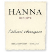 漢納酒莊赤霞珠珍藏紅葡萄酒(Hanna Reserve Cabernet Sauvignon , Alexander Valley, USA)