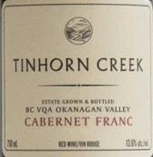 汀恩溪品麗珠干紅葡萄酒(Tinhorn Creek Cabernet Franc, Okanagan Valley, Canada)