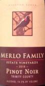 梅勒家族酒莊黑皮諾紅葡萄酒(Merlo Family Estate Vineyards Pinot Noir, Trinity County, USA)