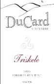 杜卡德酒莊特瑞斯凱樂混釀干紅葡萄酒(Ducard Vineyards Triskele, Virginia, USA)