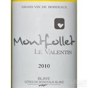 Chateau Montfollet Le Valentin Blanc, Cotes de Bordeaux Blaye, France