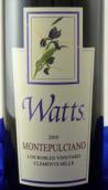 瓦茨酒莊羅布爾斯園蒙特布查諾紅葡萄酒(Watts Los Robles Vineyard Montepulciano, Clements Hills, USA)