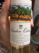 威登晚采收賽美蓉干白葡萄酒(Vinden Estate Late Harvest Semillon, Hunter Valley, Australia)