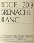 山脊酒莊白歌海娜白葡萄酒(Ridge Vineyards Grenache Blanc, Paso Robles, USA)