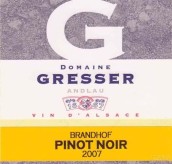 雷米格雷塞布兰道夫黑皮诺干红葡萄酒(Domaine Remy Gresser Pinot Noir Brandhof, Alsace, France)