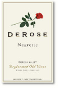 玫瑰老藤內(nèi)格瑞特干紅葡萄酒(DeRose Vineyards Old Vines Negrette, Cienega Valley, USA)