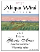 艾比卡風酒莊歌洛麗亞安妮瓊瑤漿白葡萄酒(Abiqua Wind Vineyard Gloria Anne Gewurztraminer, Willamette Valley, USA)