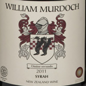 威廉默多克酒莊西拉干紅葡萄酒(William Murdoch Wines Syrah, Hawkes Bay, New Zealand)