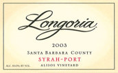 朗格利亞阿里索斯園西拉波特風(fēng)格加強(qiáng)酒(Longoria Alisos Vineyard Syrah Port, Santa Barbara County, USA)