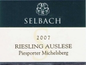 澤巴赫J(rèn)&H皮斯博-米歇爾山雷司令精選白葡萄酒(Selbach-Oster J&H Selbach Piesporter Michelsberg Riesling Auslese, Mosel, Germany)