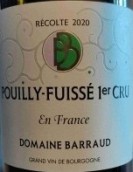 巴諾德酒莊（普伊-富賽一級園）白葡萄酒(Domaine Barraud, Pouilly-Fuisse Premier Cru, France)