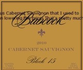 巴科克15區(qū)赤霞珠干紅葡萄酒(Babcock Vineyards Block 15 Cabernet Sauvignon, Sta Rita Hills, USA)