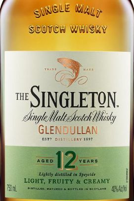 The Singleton Of Glendullan Aged 18 Years Single Malt Scotch