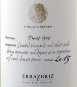 伊拉蘇單一園灰皮諾干白葡萄酒(Errazuriz Single Vineyard Pinot Gris, Aconcagua Valley, Chile)