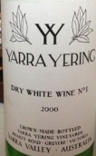 雅拉優(yōu)伶1號干白葡萄酒(Yarra Yering Dry White No. 1, Yarra Valley, Australia)