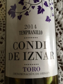 伯爵酒莊丹魄干紅葡萄酒(Conde de Iznar Tempranillo, Toro, Spain)