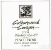 葉楊谷伊麗薩伯維斯塔黑皮諾干紅葡萄酒(Cottonwood Canyon Elizabeths Vista Pinot Noir, Santa Maria Valley, USA)