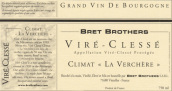 布雷兄弟維爾肖（維爾-克萊賽）干白葡萄酒(Bret Brothers Climate La Verchere, Vire-Clesse, France)