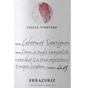 伊拉蘇酒莊單一園赤霞珠紅葡萄酒(Errazuriz Single Vineyard Cabernet Sauvignon, Aconcagua Valley, Chile)