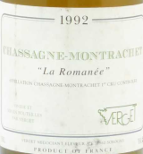 維爾戈酒莊羅曼尼（夏山-蒙哈榭一級園）白葡萄酒(Verget La Romanee, Chassagne-Montrachet 1er Cru, France)